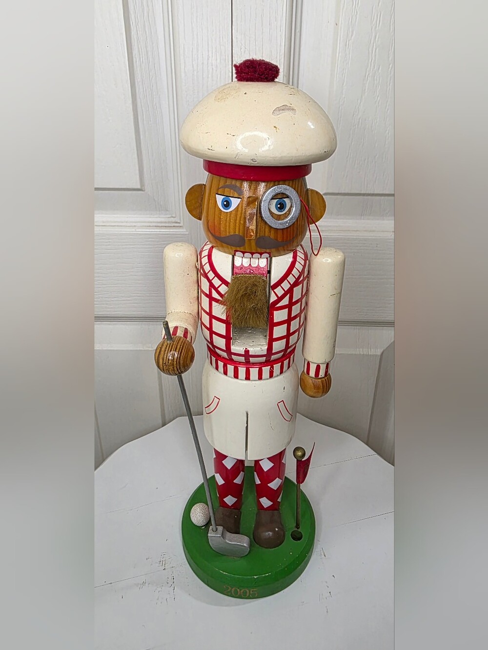 The Wooden Golfer Nutcracker Christmas Decor